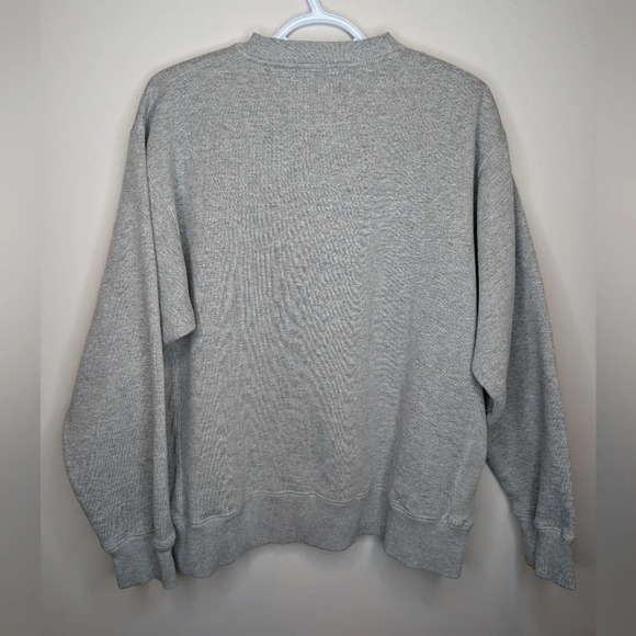 J. America Mega Crew Michigan Tech Logo Grey Crew Neck Medium Unisex - Picture 2 of 7